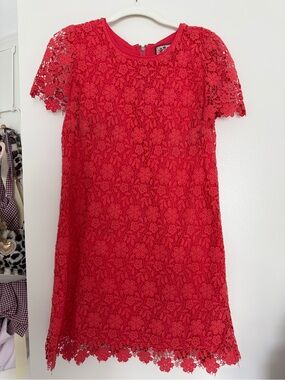 Juicy Couture Coral Red Lace Dress